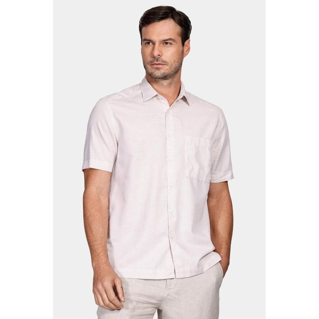 Camisa Aramis Regular Ampla Sarjada Leve Natural