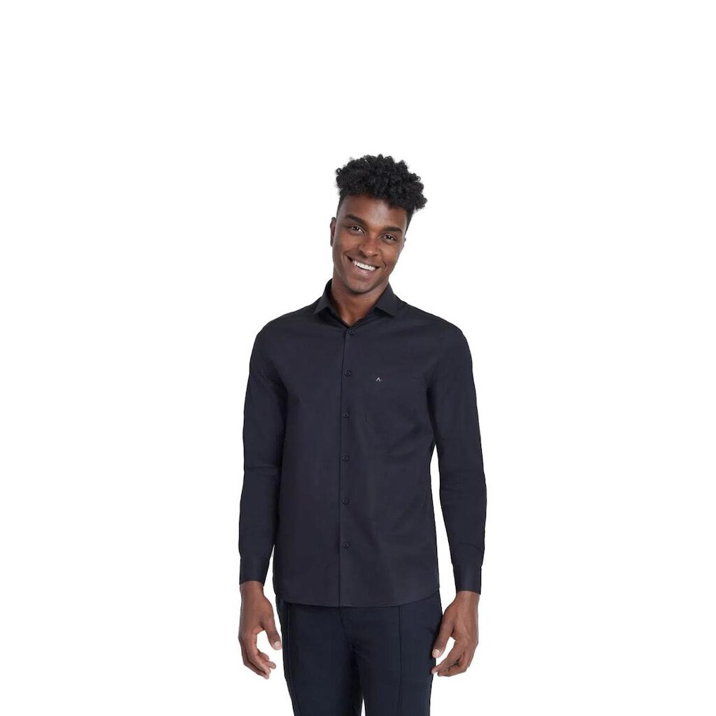 Camisa Aramis Regular Tricoline Preto Tam. G
