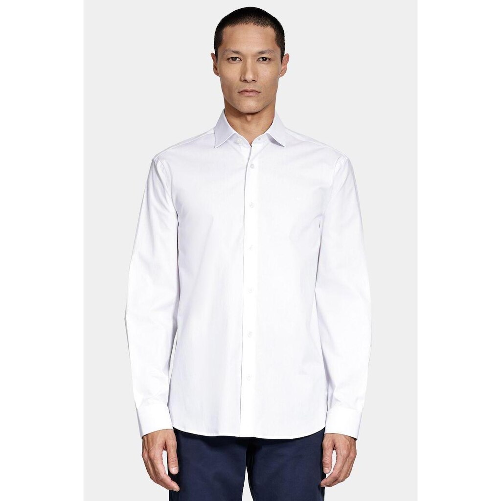Camisa Aramis Slim Tricoline Algodão Manga Longa Branco