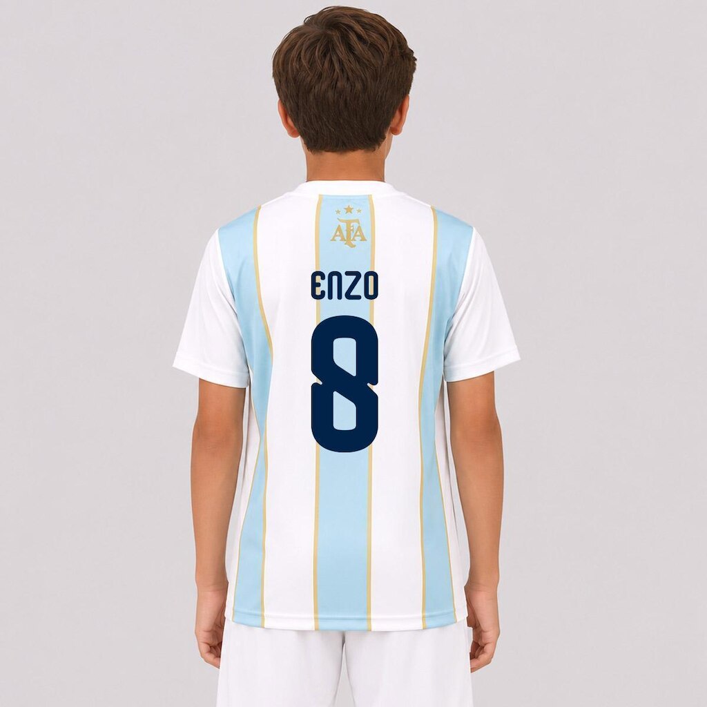 Camisa Argentina Juvenil Classic 8 Enzo