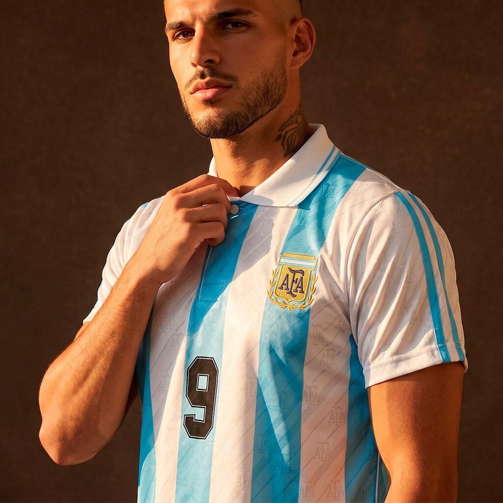 Camisa Argentina Retrô 1994 Batistuta Masculina