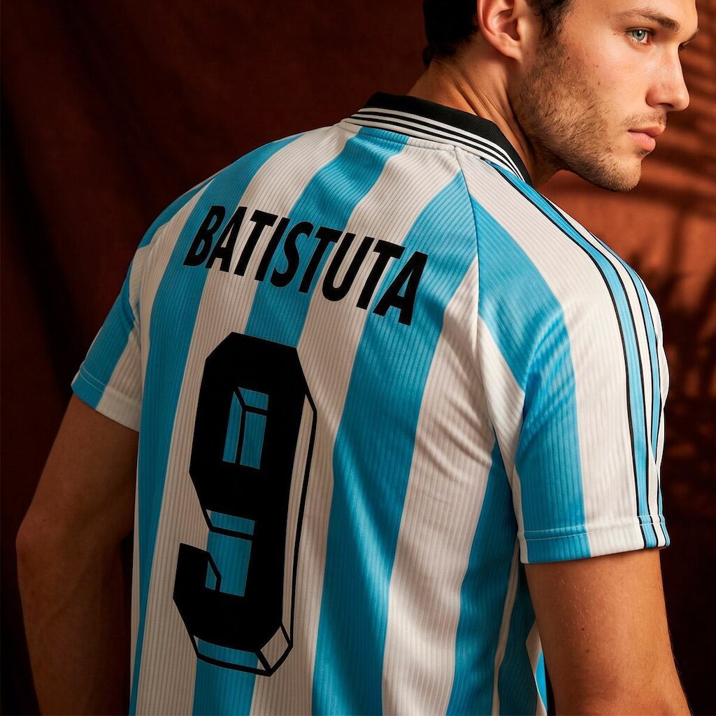 Camisa Argentina Retrô 1998 Batistuta Masculina