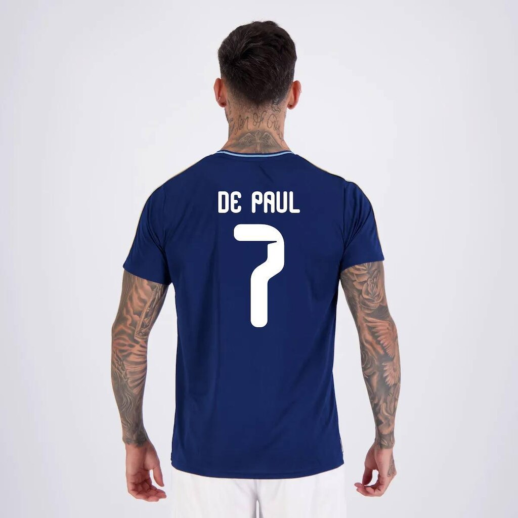 Camisa Argentina Tracks  7 De Paul Masculina