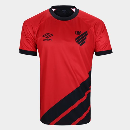 Camisa Athletico Paranaense I 23/24 s/n° Torcedor Umbro Masculina - Vermelho+Preto Menor preço em Camisa Athletico Paranaense I 23/24 s/n° Torcedor Umbro Masculina - Vermelho+Preto