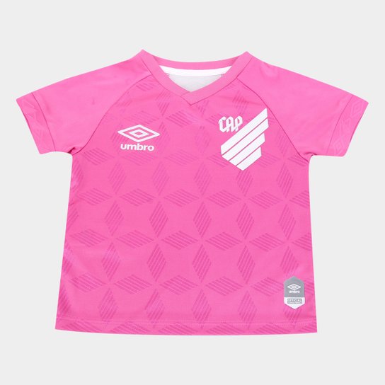 Camisa Athletico Paranaense Infantil Outubro Rosa 20/21 s/n° Torcedor Umbro - Rosa+prata Menor preço em Camisa Athletico Paranaense Infantil Outubro Rosa 20/21 s/n° Torcedor Umbro - Rosa+prata