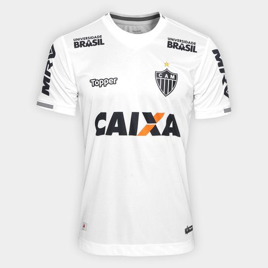 Camisa Atlético-MG II 2018 S/N° Torcedor Topper Masculina - Branco Menor preço em Camisa Atlético-MG II 2018 S/N° Torcedor Topper Masculina - Branco