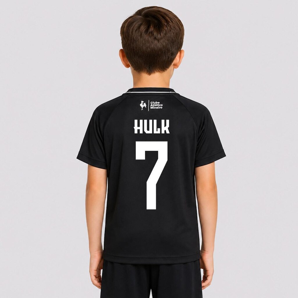 Camisa Atlético Mineiro Berro Infantil Preta 7 Hulk