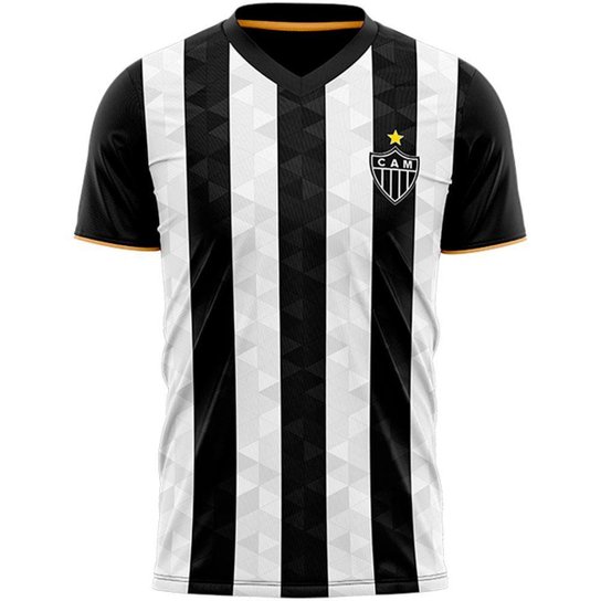 Camisa Atlético Mineiro Brains Masculina - Preto Menor preço em Camisa Atlético Mineiro Brains Masculina - Preto