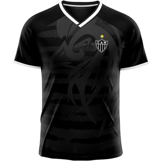 Camisa Atlético Mineiro Choice Masculina - Preto Menor preço em Camisa Atlético Mineiro Choice Masculina - Preto