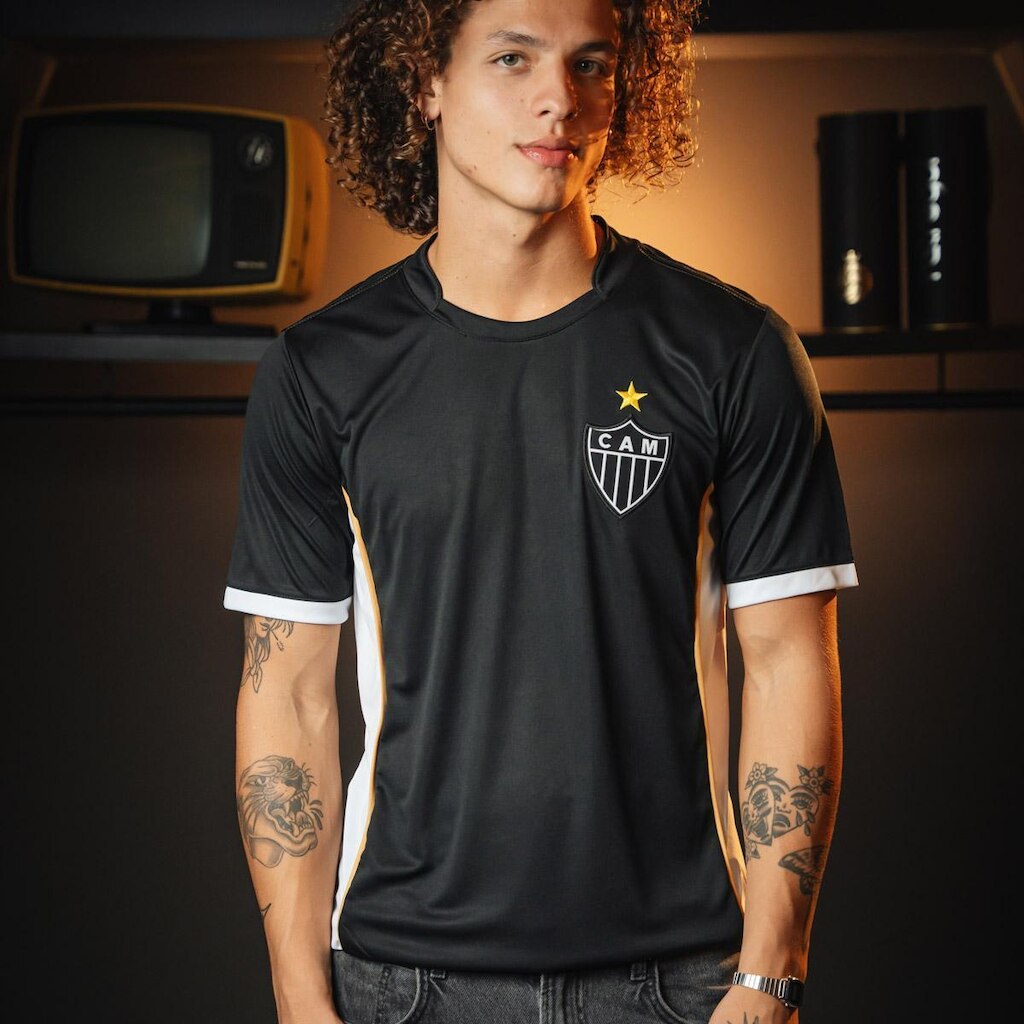 Camisa Atlético Mineiro Dry Preta Masculina