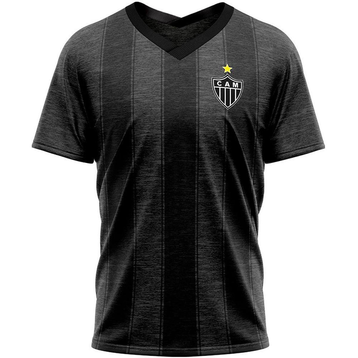 Camisa Atlético Mineiro Graphite Listrada Masculina Menor preço em Camisa Atlético Mineiro Graphite Listrada Masculina