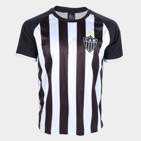 Camisa Atlético Mineiro Listrada Masculina - Preto+Branco é ruim? Camisa Atlético Mineiro Listrada Masculina - Preto+Branco é boa?
