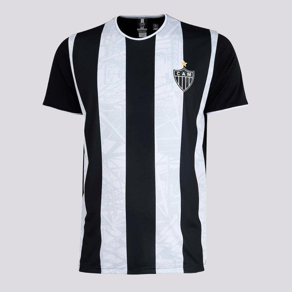 Camisa Atlético Mineiro Poetry Preta e Branca