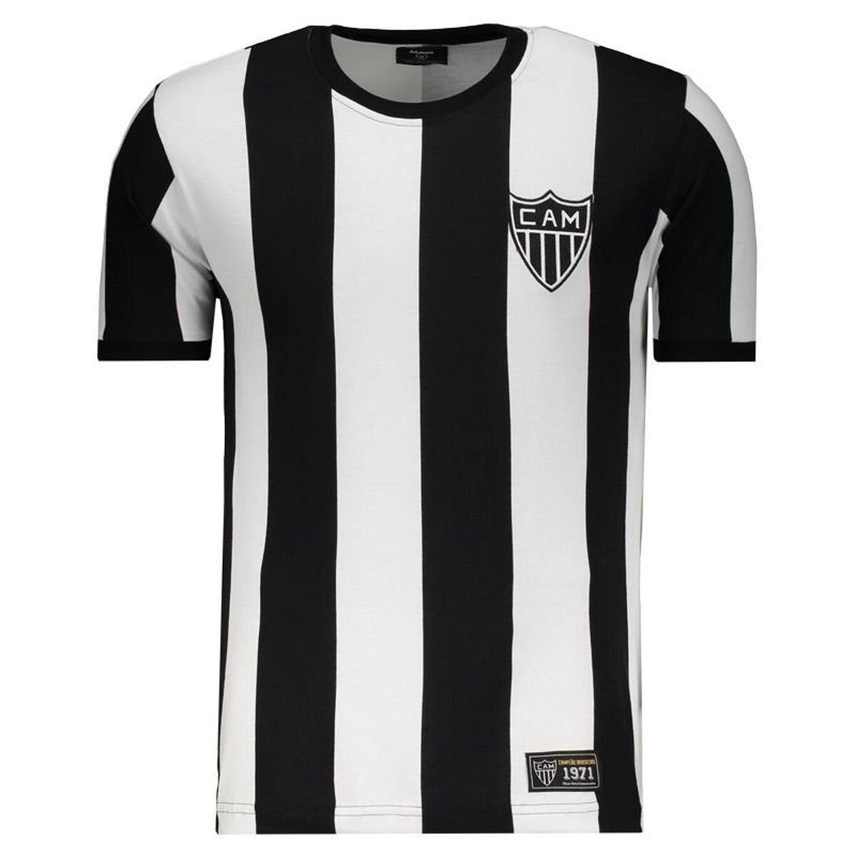 Camisa Atlético Mineiro Retrô 1971 Masculina Menor preço em Camisa Atlético Mineiro Retrô 1971 Masculina