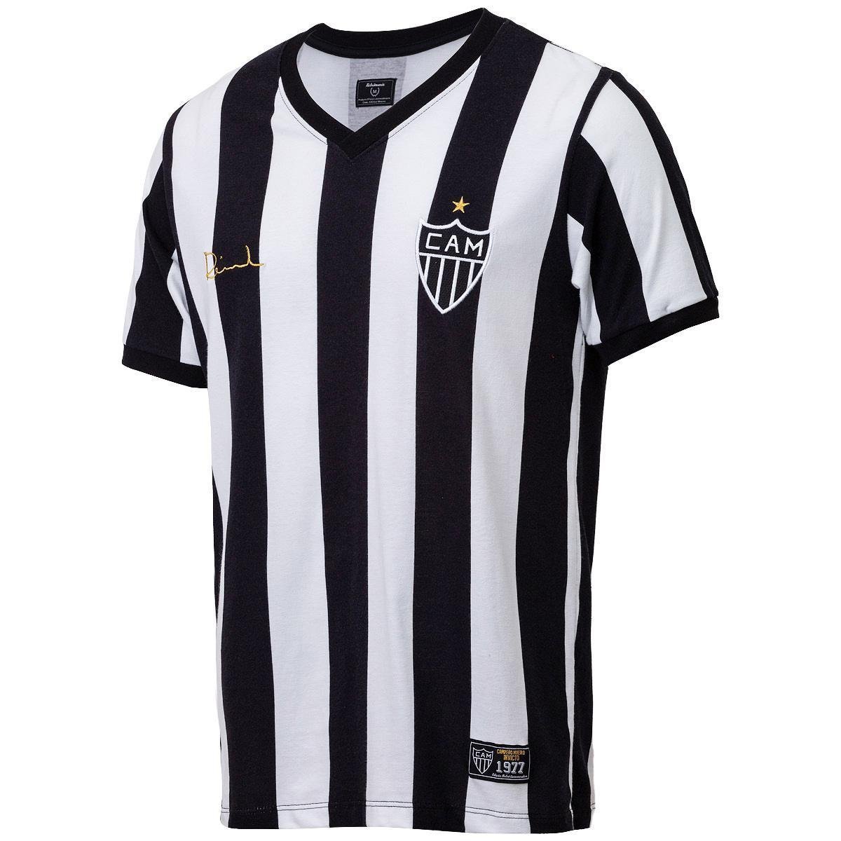 Camisa Atlético Mineiro Retrô 1977 Reinaldo Masculina Menor preço em Camisa Atlético Mineiro Retrô 1977 Reinaldo Masculina