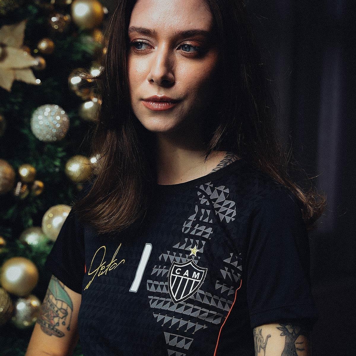 Camisa Atlético Mineiro Victor Libertadores Feminina Menor preço em Camisa Atlético Mineiro Victor Libertadores Feminina