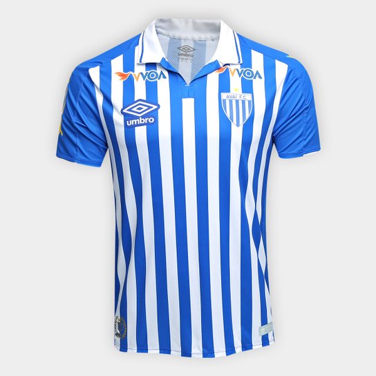 Camisa Avai I 19/20 s/nº Jogador Umbro Masculina - Azul Royal+Branco Menor preço em Camisa Avai I 19/20 s/nº Jogador Umbro Masculina - Azul Royal+Branco
