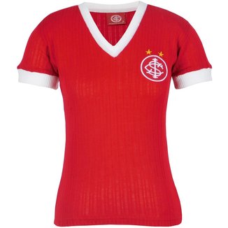 Camisa Baby Look Feminina Retrô Internacional Gola V Nº 7