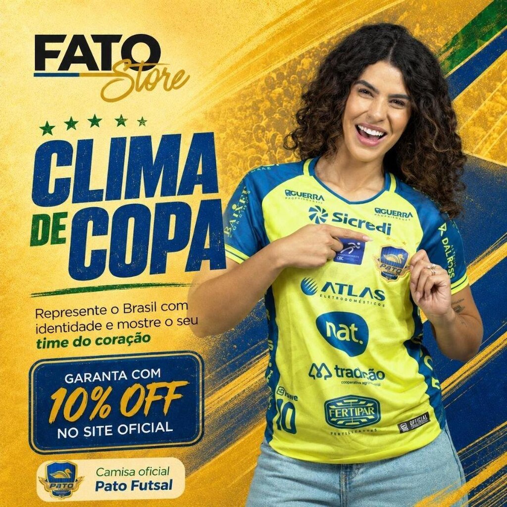 Camisa Baby Look Pato Futsal Amarela — Clima de Copa