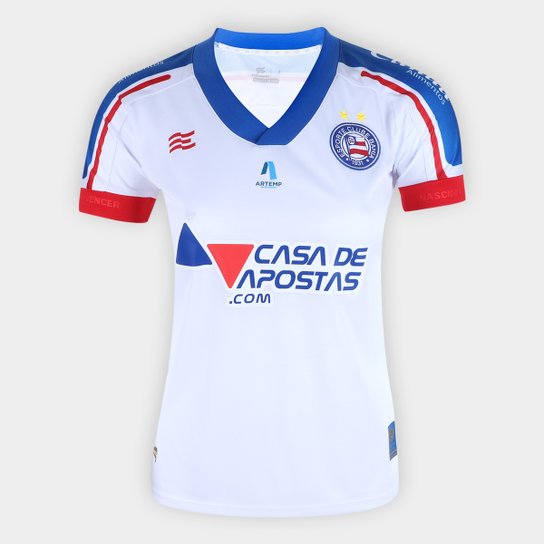 Camisa Bahia I 21/22 s/n° Torcedor Esquadrão Feminina - Branco Menor preço em Camisa Bahia I 21/22 s/n° Torcedor Esquadrão Feminina - Branco