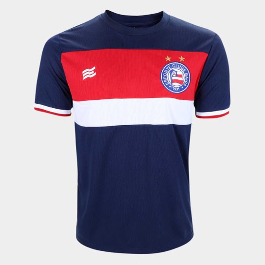 Camisa Bahia Recortes Esquadrão Masculina - Marinho Menor preço em Camisa Bahia Recortes Esquadrão Masculina - Marinho