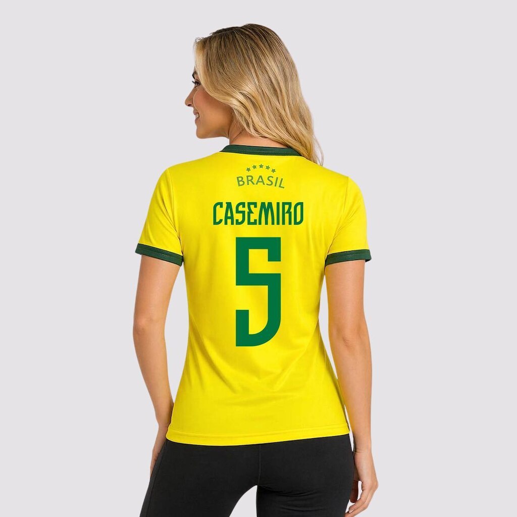 Camisa Balboa Brasil Canarinho Feminina 5 Casemiro