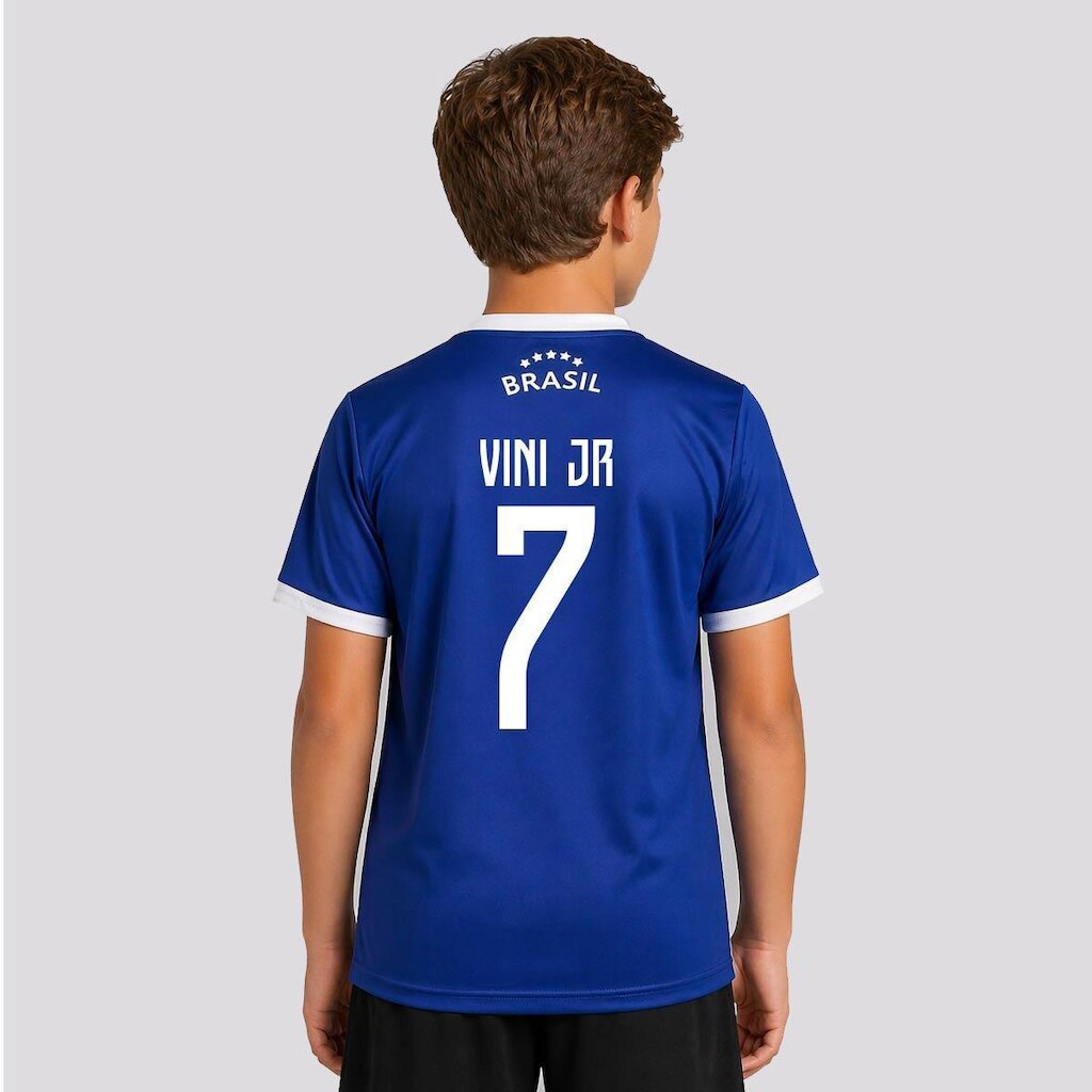 Camisa Balboa Brasil Canarinho Infantil  7 Vini Jr