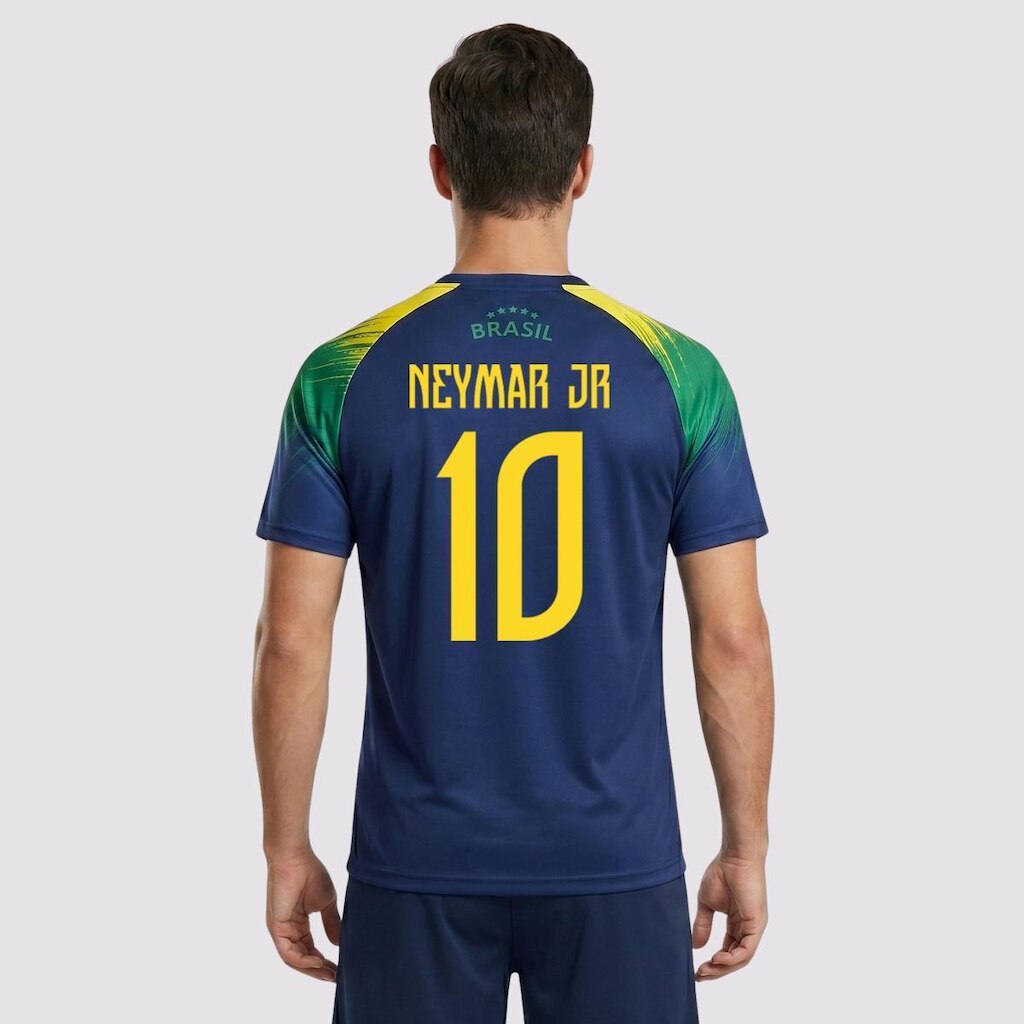 Camisa Balboa Brasil Raglan Azul Marinho 10 Neymar Jr