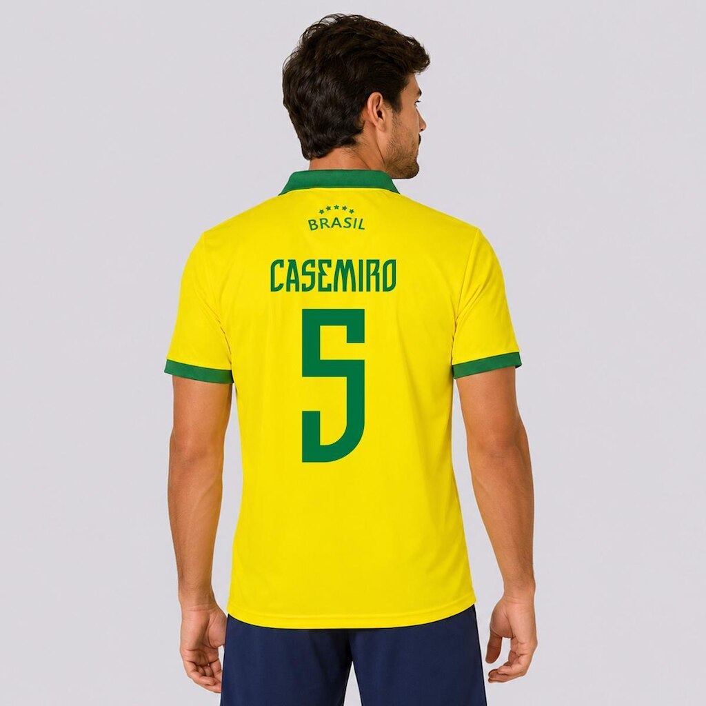 Camisa Balboa Brasil Seleça Amarela 5 Casemiro