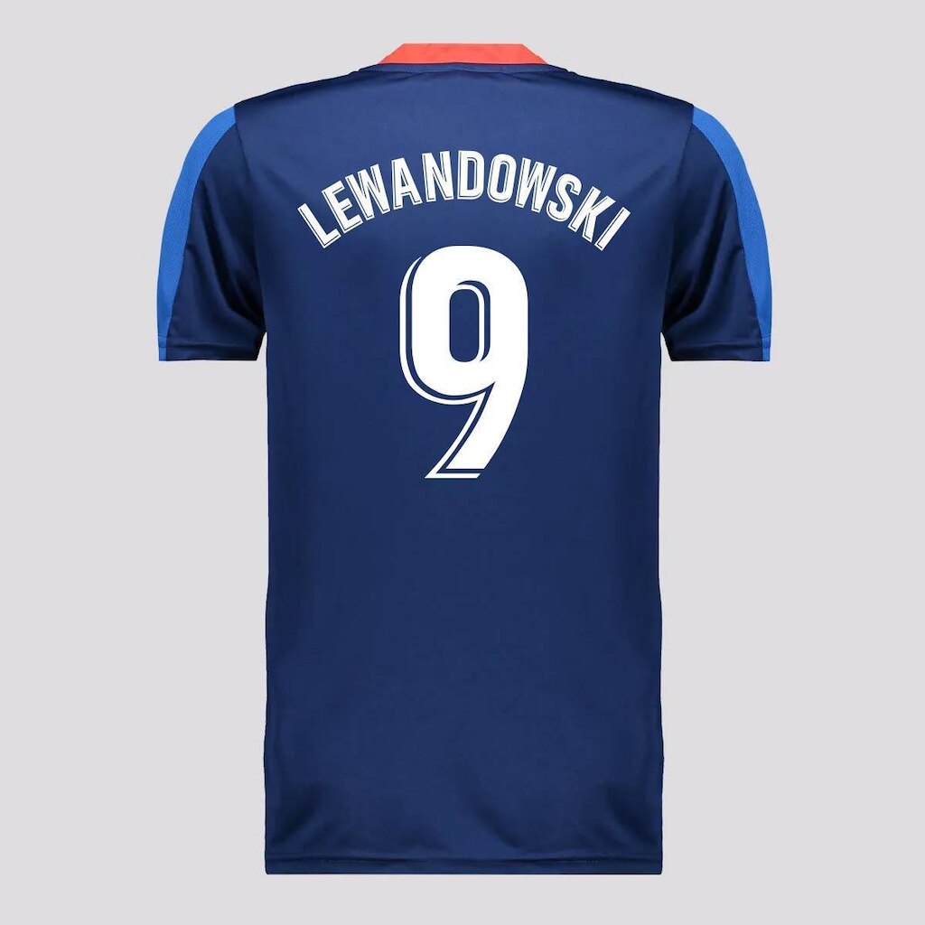 Camisa Barcelona Infantil  9 Lewandowski