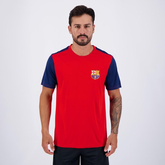 Camisa Barcelona Vermelha e Marinho