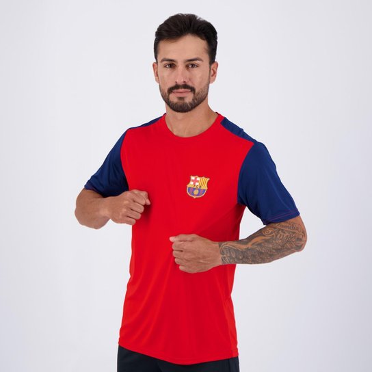 Camisa Barcelona Vermelha e Marinho
