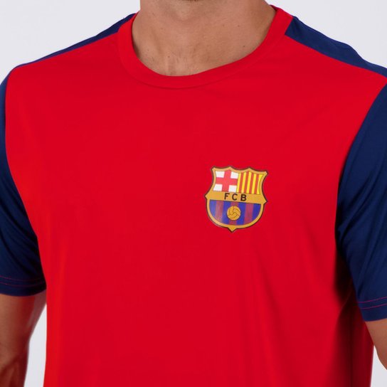 Camisa Barcelona Vermelha e Marinho