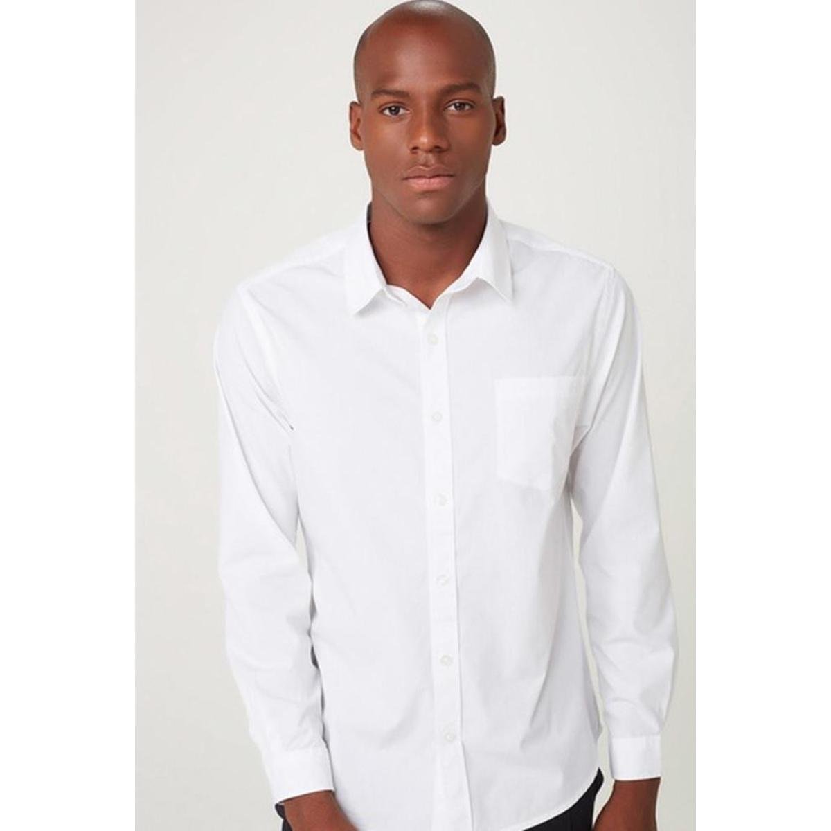 camiseta hering branca manga longa