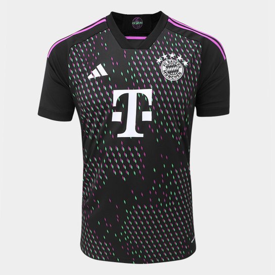 Camisa Bayern de Munique Away 23/24 s/n° Torcedor Adidas Masculina - Preto Menor preço em Camisa Bayern de Munique Away 23/24 s/n° Torcedor Adidas Masculina - Preto