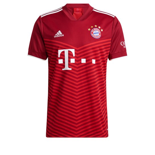 Camisa Bayern de Munique Home 21/22 s/n° Torcedor Adidas Masculina - Vermelho+Vinho Menor preço em Camisa Bayern de Munique Home 21/22 s/n° Torcedor Adidas Masculina - Vermelho+Vinho