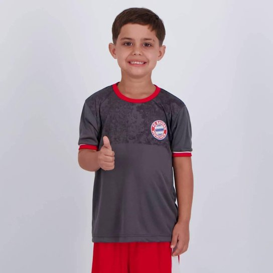 Camisa Bayern de Munique Kane 9 Infantil Cinza