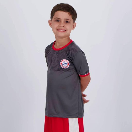 Camisa Bayern de Munique Kane 9 Infantil Cinza