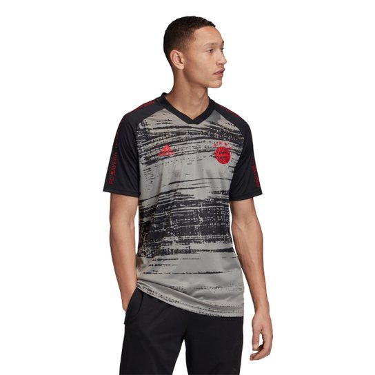 Camisa Bayern De Munique Pre Jogo 20 21 Adidas Masculina Cinza E Preto Netshoes