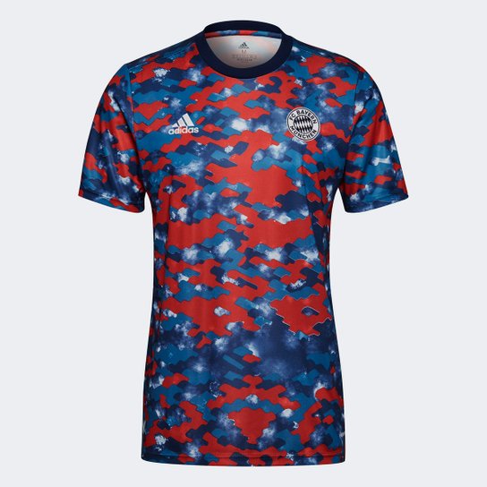 Camisa Bayern de Munique Pré-Jogo 21/22 Adidas Masculina - Azul+Vermelho é ruim? Camisa Bayern de Munique Pré-Jogo 21/22 Adidas Masculina - Azul+Vermelho é boa?