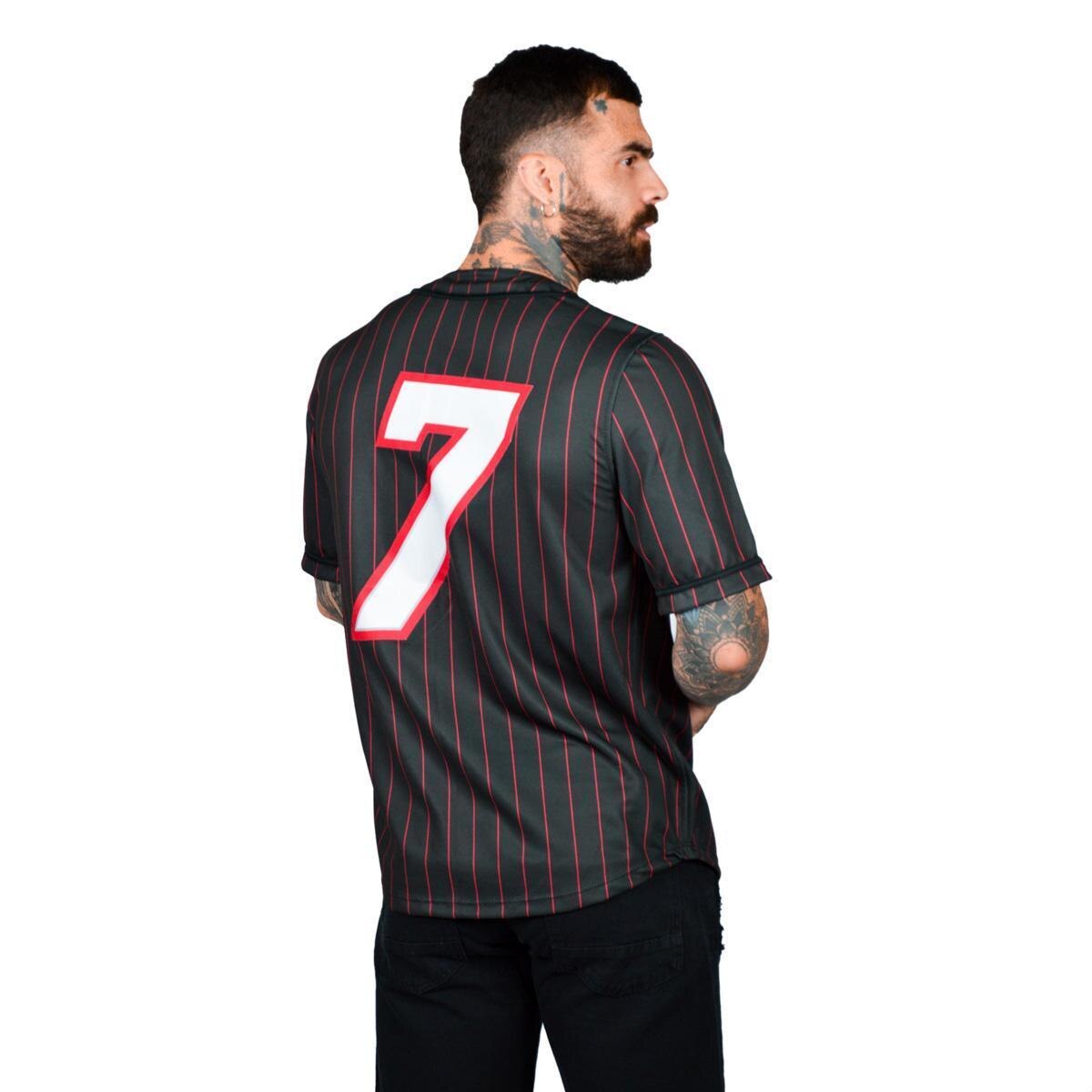 Camisa Beisebol Baseball Miami Jersey Retrô Jrkt Sports Dry - Preto ...