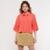 Camisa Bisô Cropped - Coral