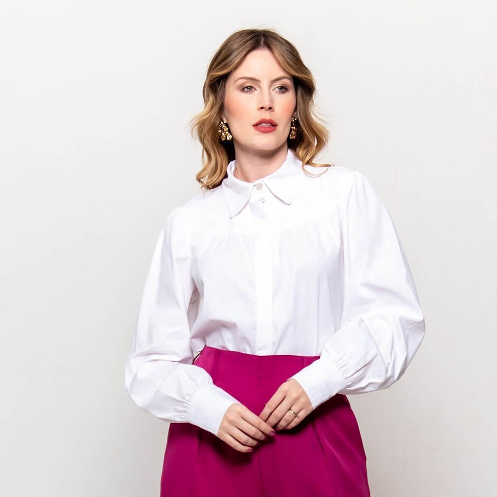 Camisa Bisô Tricoline Lisa Pregas