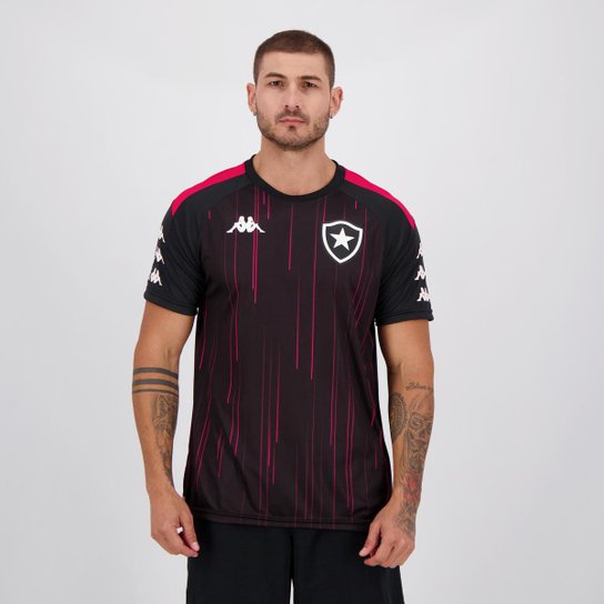 Camisa Botafogo 20/21 Treino Kappa Masculina - Preto+Vermelho Menor preço em Camisa Botafogo 20/21 Treino Kappa Masculina - Preto+Vermelho