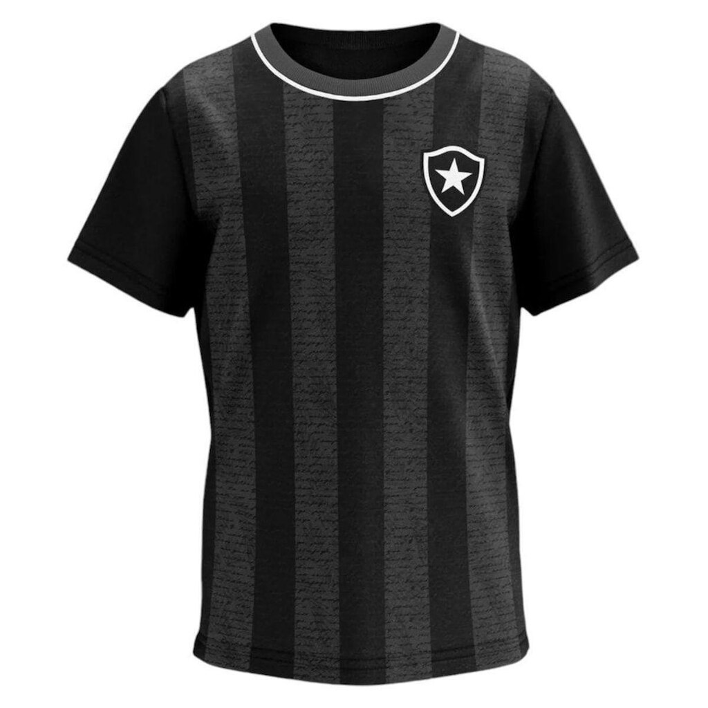 Camisa Botafogo Braziline Romper Juvenil - Preto 12