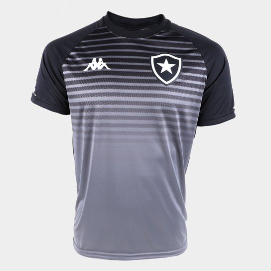 Camisa Botafogo Concentração Comissão Técnica 21/22 Kappa Masculina - Chumbo+Preto Menor preço em Camisa Botafogo Concentração Comissão Técnica 21/22 Kappa Masculina - Chumbo+Preto