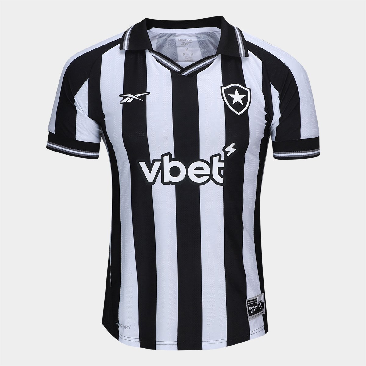 Camisa Botafogo I 25/26 s/n Torcedor Reebok Feminina - Branco+Preto