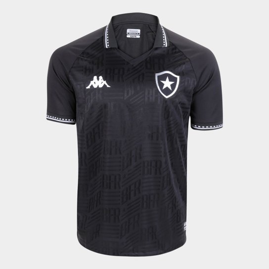 Camisa Botafogo II 21/22 s/n° Torcedor Kappa Masculina - Preto Menor preço em Camisa Botafogo II 21/22 s/n° Torcedor Kappa Masculina - Preto