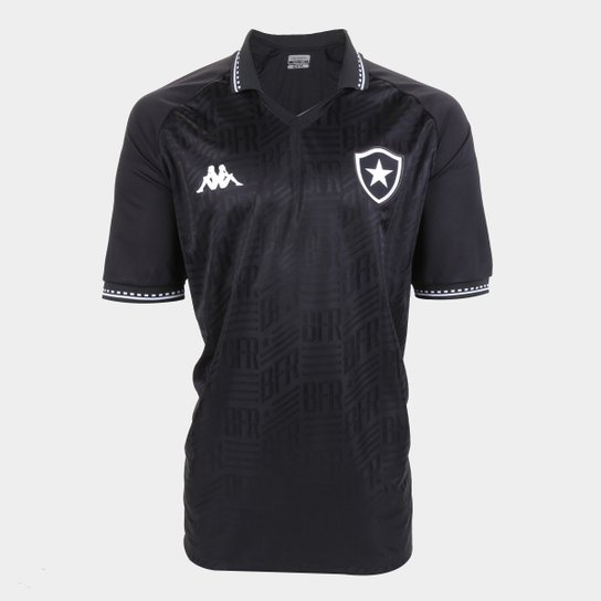 Camisa Botafogo II Plus Size 21/22 s/n° Torcedor Kappa Masculina - Preto Menor preço em Camisa Botafogo II Plus Size 21/22 s/n° Torcedor Kappa Masculina - Preto