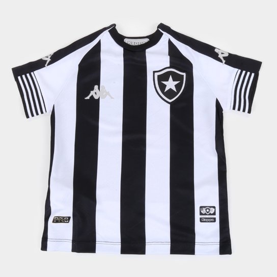 Camisa Botafogo Infantil I 20/21 s/n° Torcedor Kappa - Preto+Branco Menor preço em Camisa Botafogo Infantil I 20/21 s/n° Torcedor Kappa - Preto+Branco